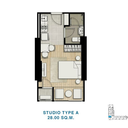 Skypark Lucean, Studios - from 28 m² to 39 m²