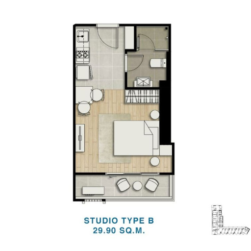 Skypark Lucean, Studios - from 28 m² to 39 m²