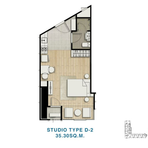 Skypark Lucean, Studios - from 28 m² to 39 m²