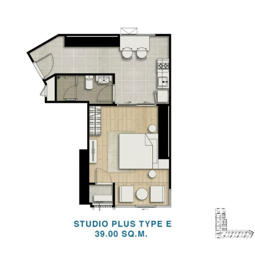 Skypark Lucean, Studios - from 28 m² to 39 m²
